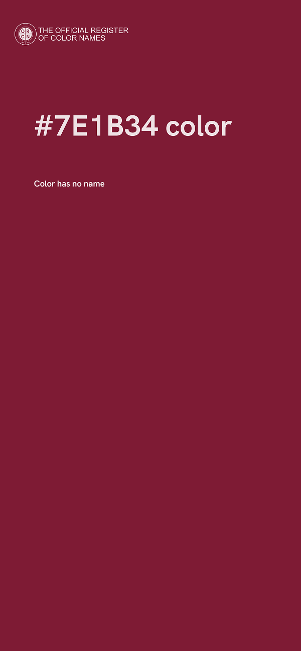 #7E1B34 color image