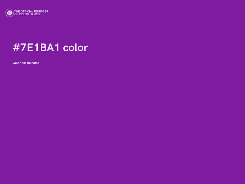 #7E1BA1 color image