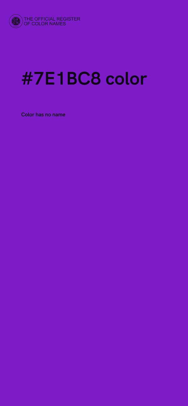 #7E1BC8 color image