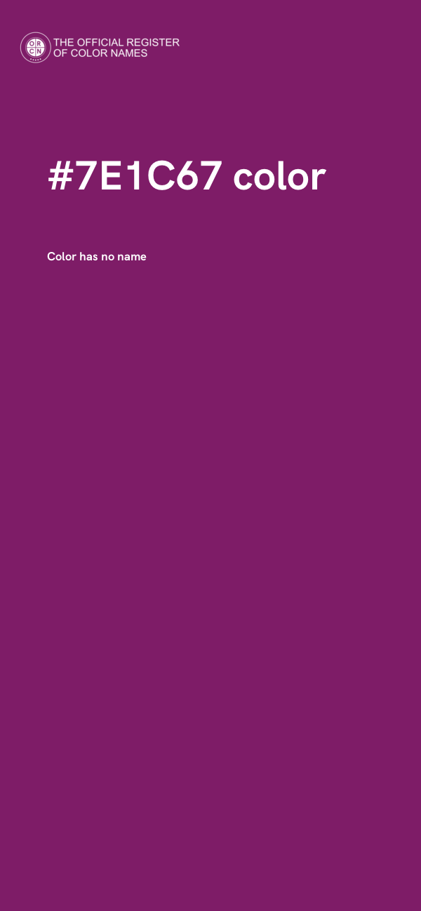 #7E1C67 color image