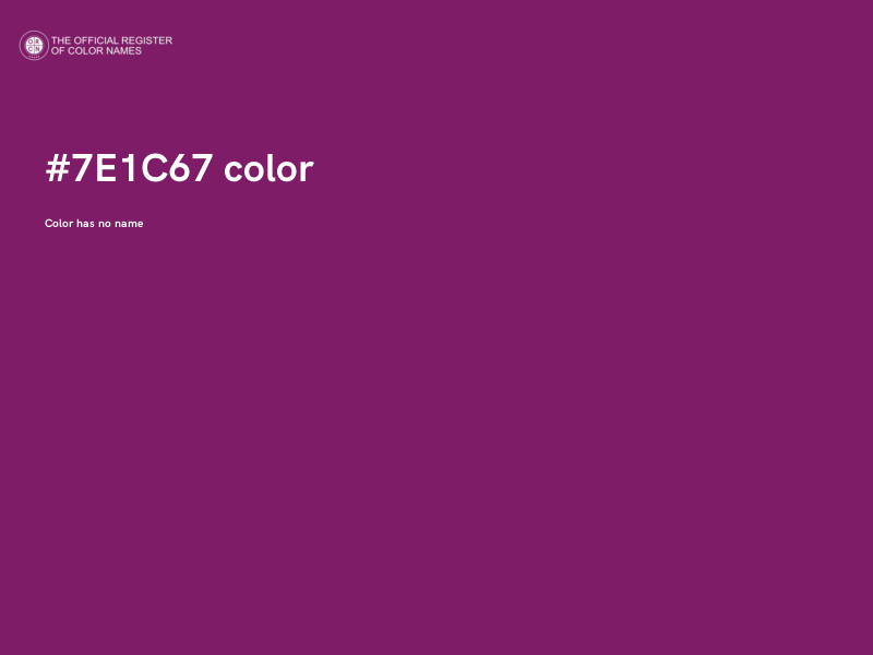 #7E1C67 color image