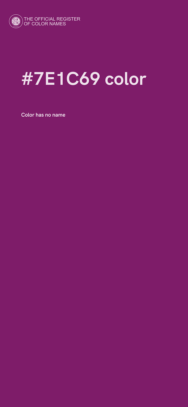 #7E1C69 color image