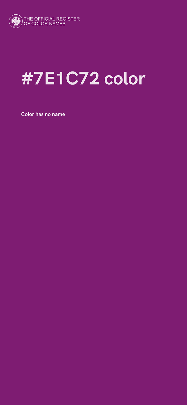 #7E1C72 color image