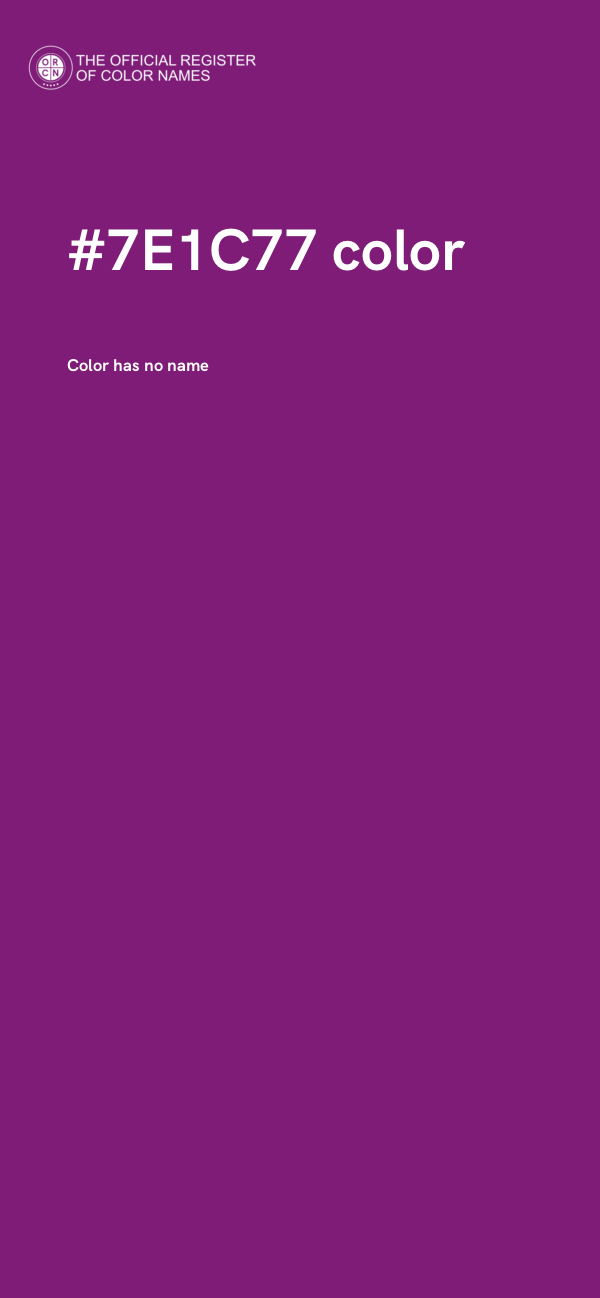 #7E1C77 color image