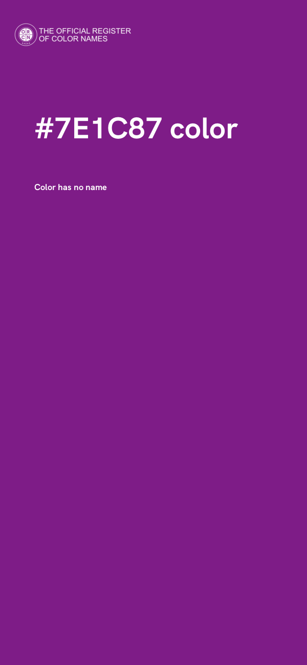 #7E1C87 color image