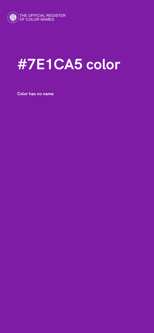 #7E1CA5 color image