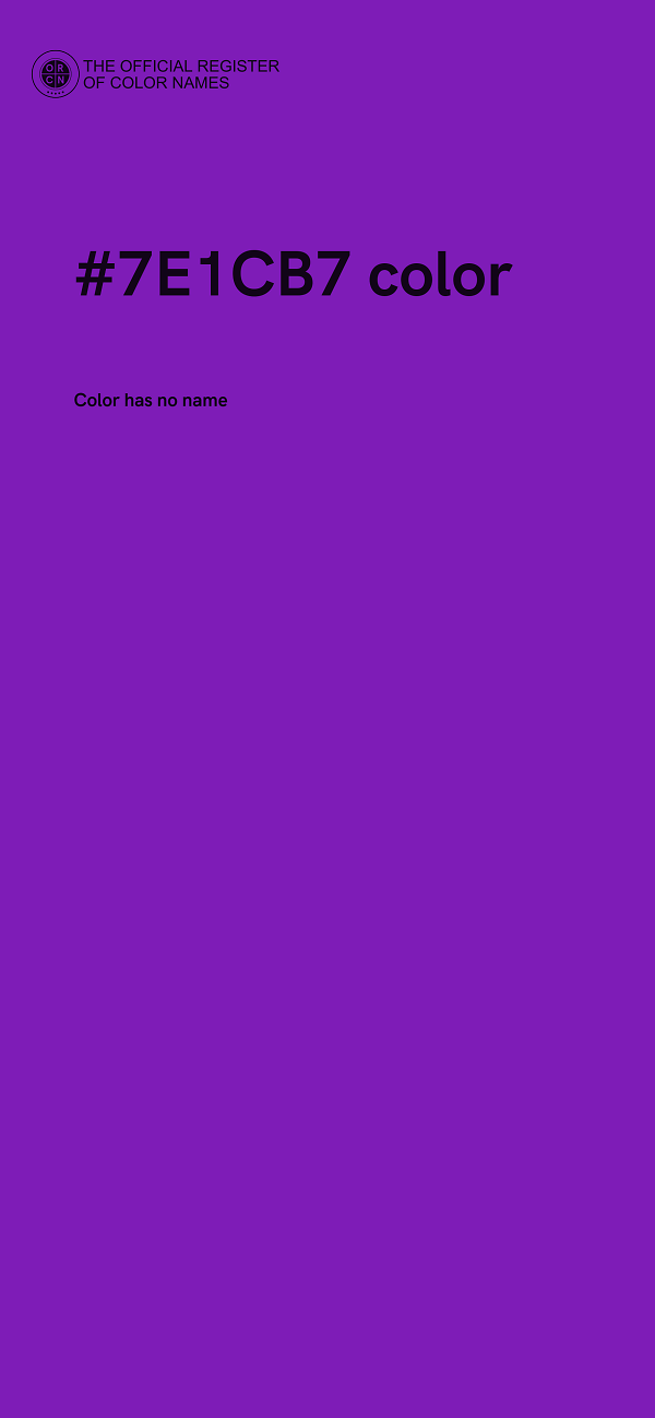 #7E1CB7 color image