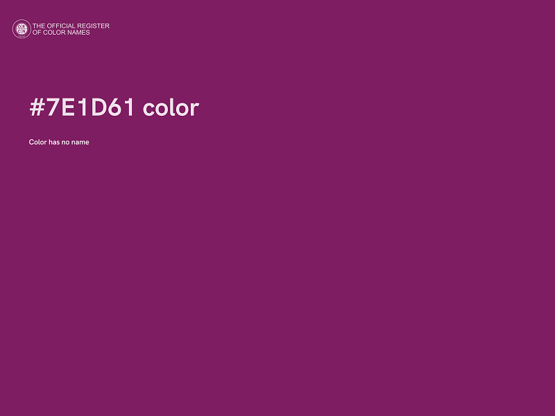 #7E1D61 color image