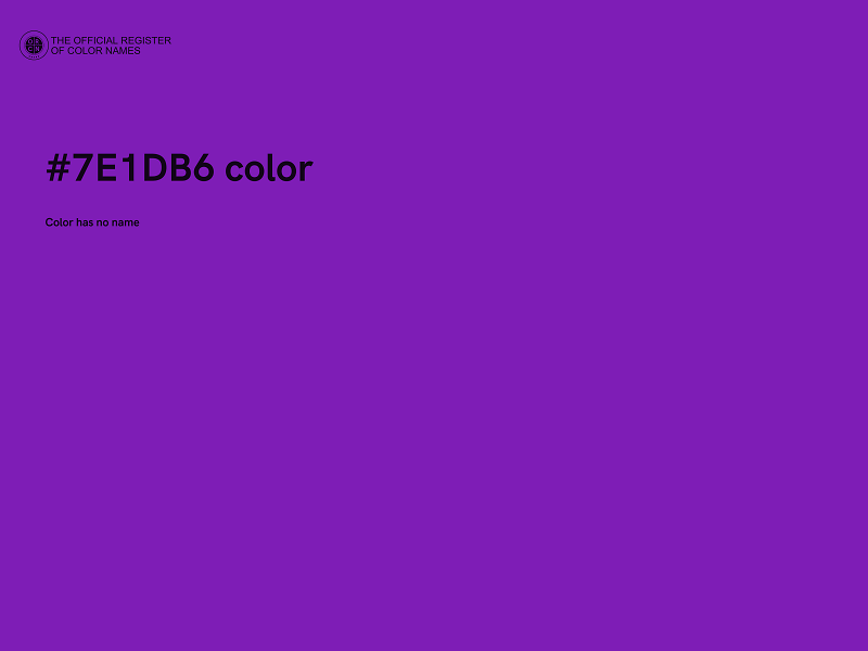 #7E1DB6 color image