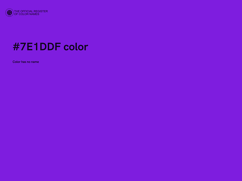 #7E1DDF color image