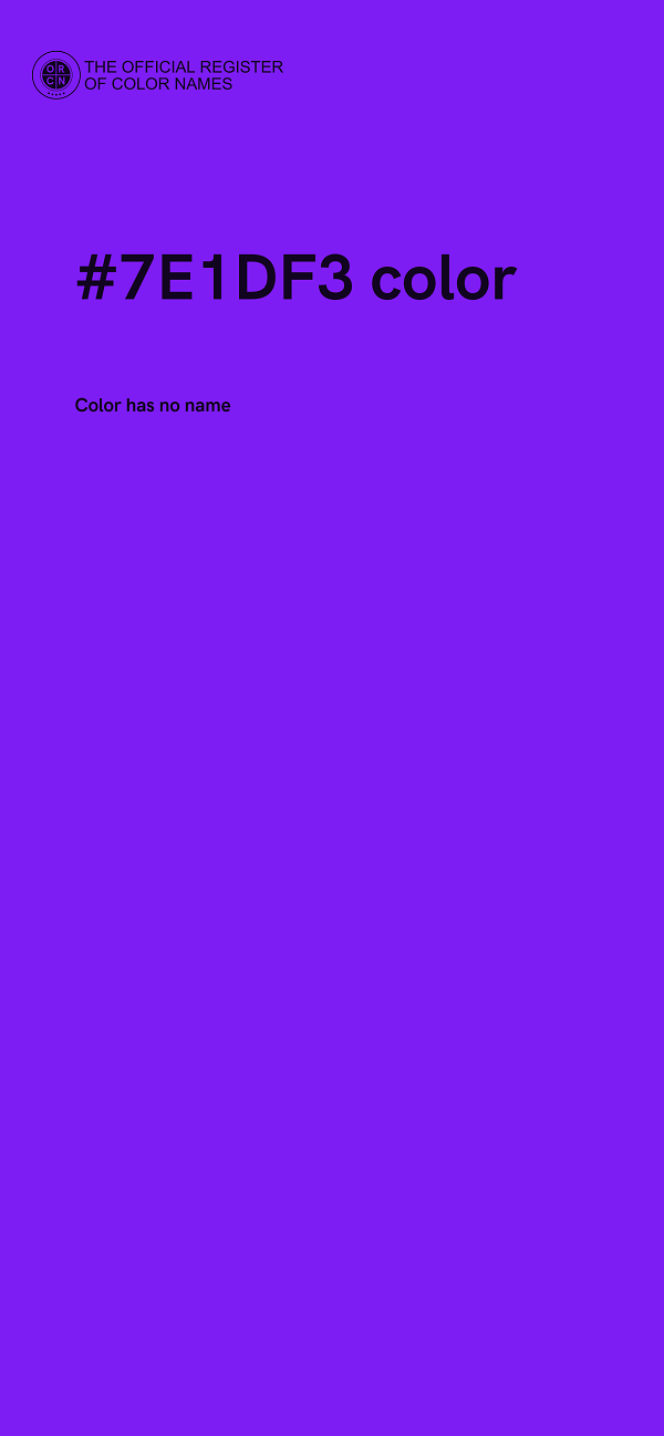 #7E1DF3 color image