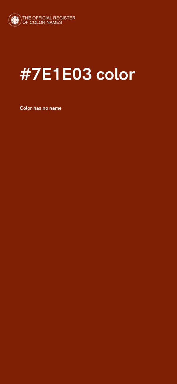 #7E1E03 color image