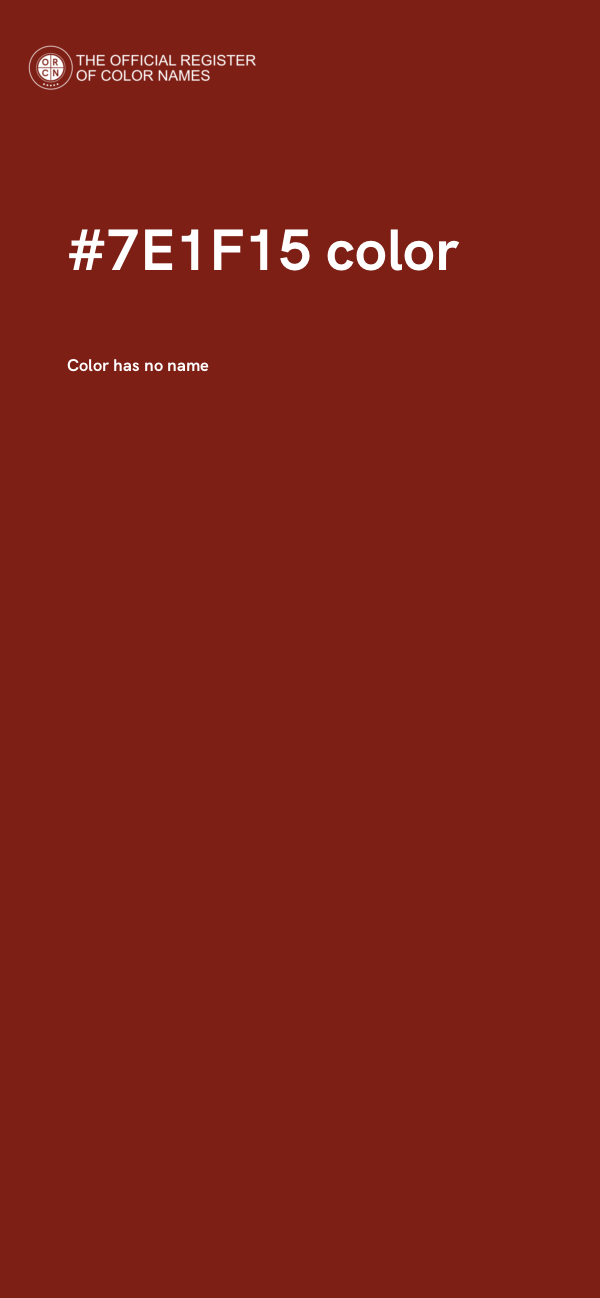 #7E1F15 color image