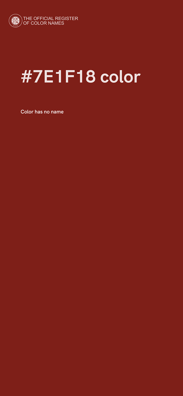 #7E1F18 color image