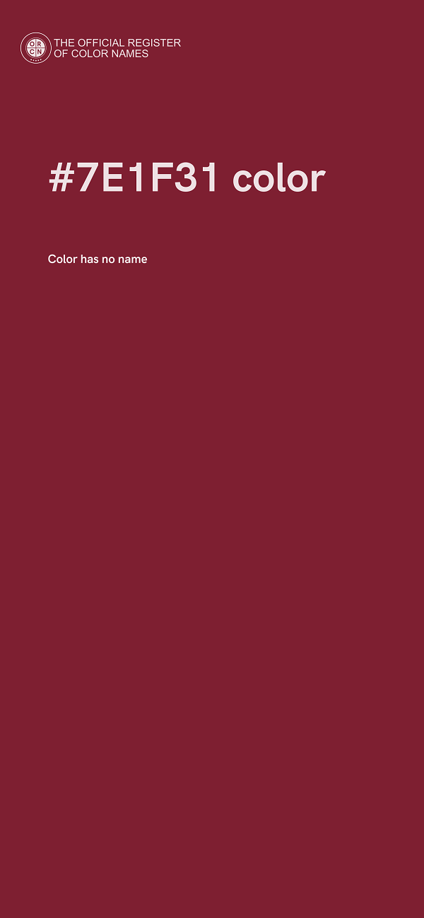 #7E1F31 color image