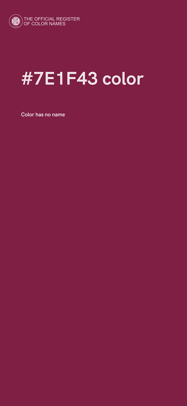 #7E1F43 color image