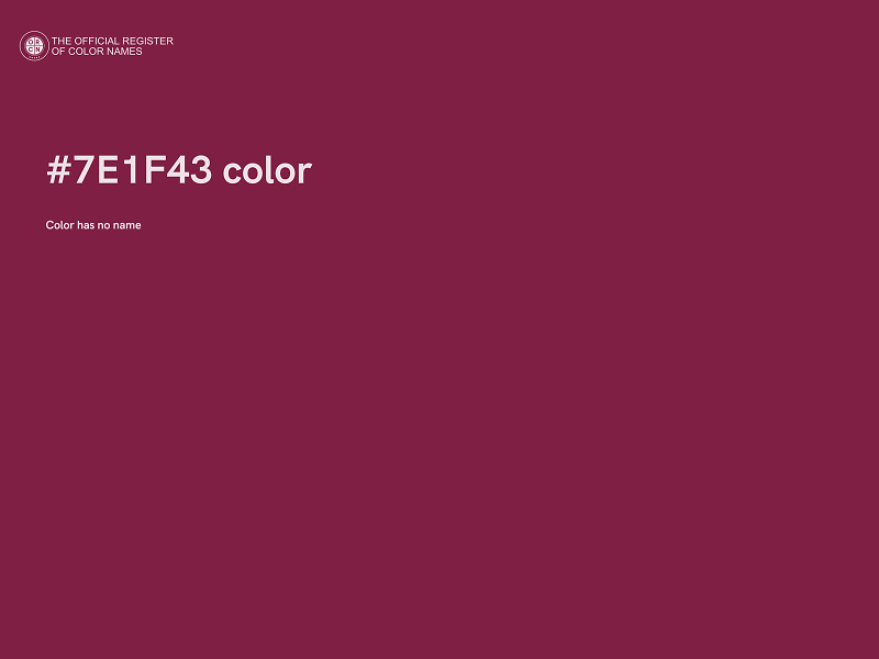 #7E1F43 color image
