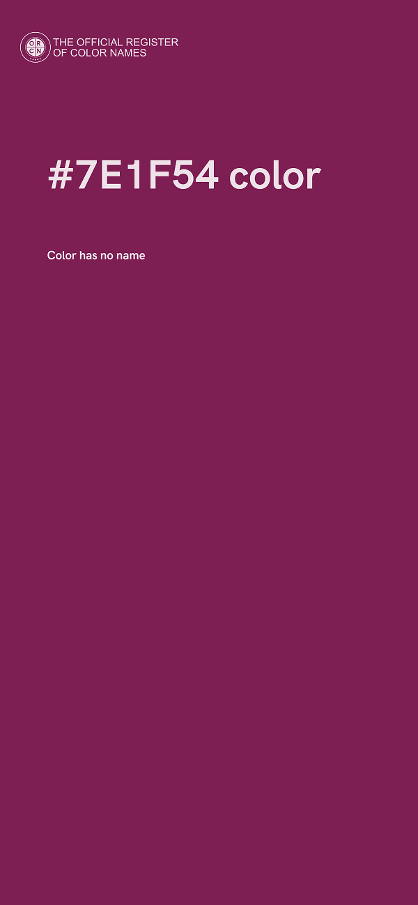 #7E1F54 color image