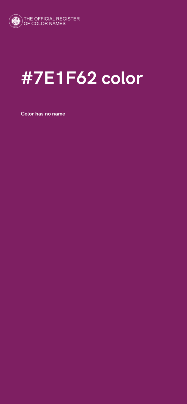 #7E1F62 color image