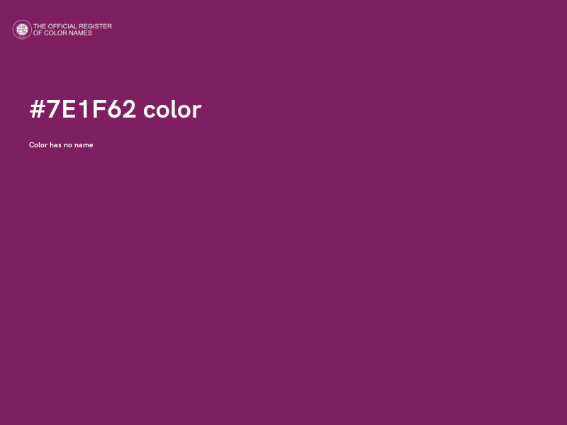 #7E1F62 color image