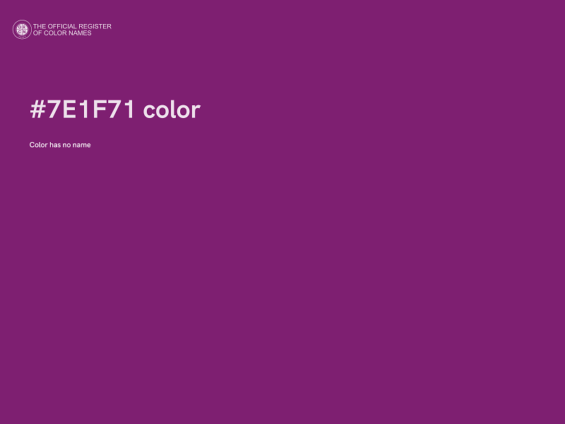 #7E1F71 color image