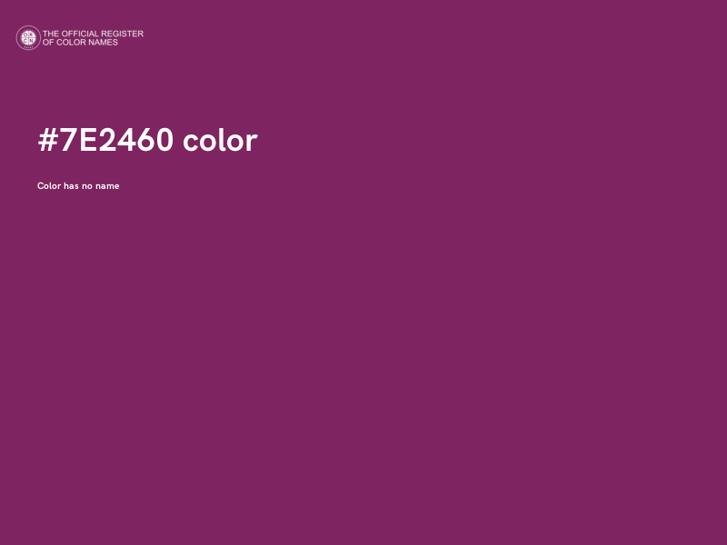 #7E2460 color image