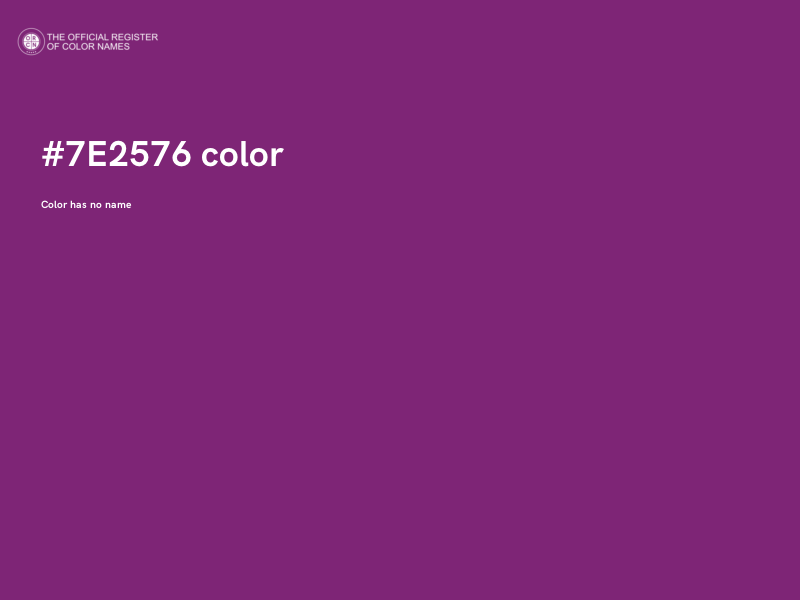 #7E2576 color image