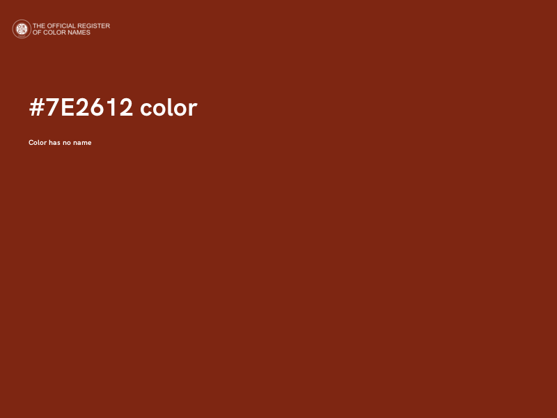 #7E2612 color image