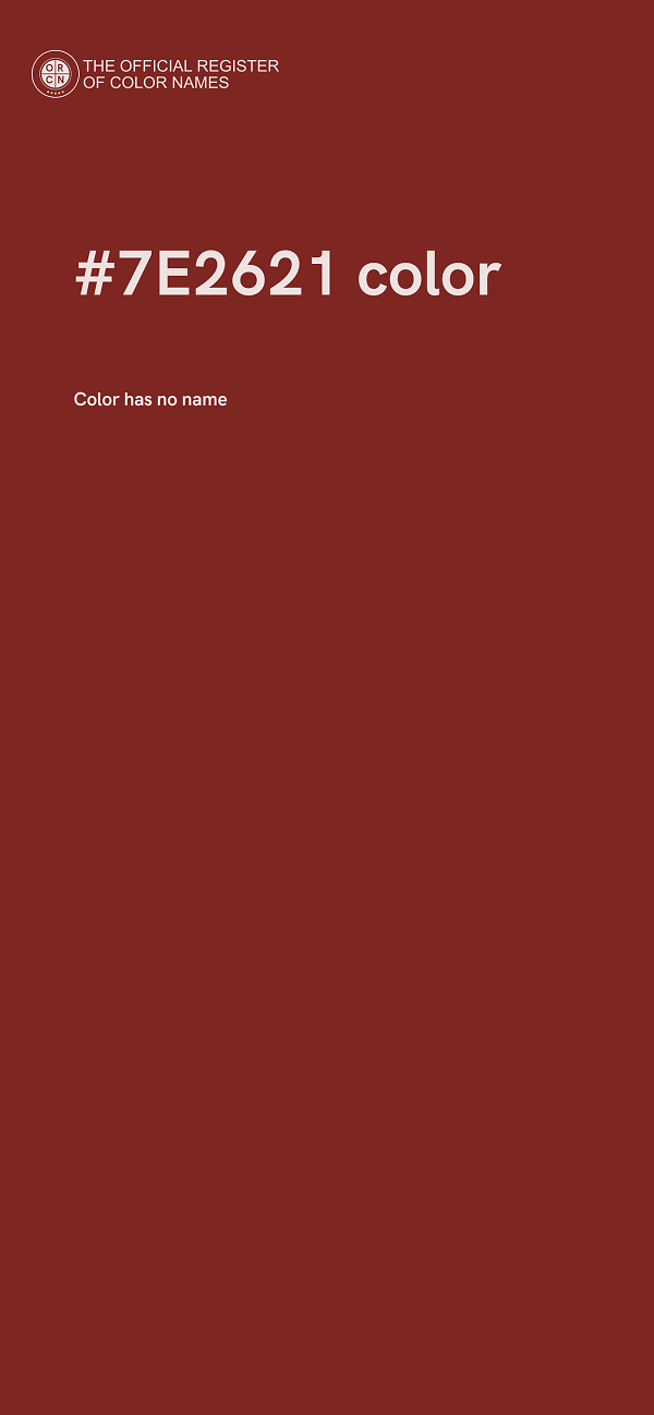 #7E2621 color image