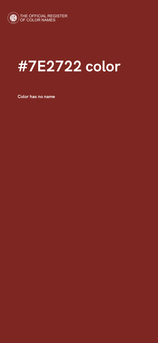 #7E2722 color image