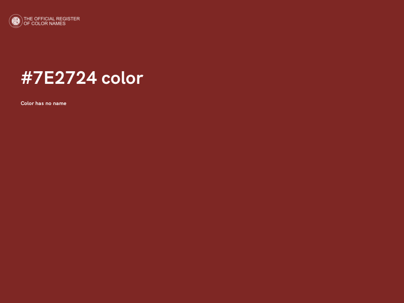 #7E2724 color image