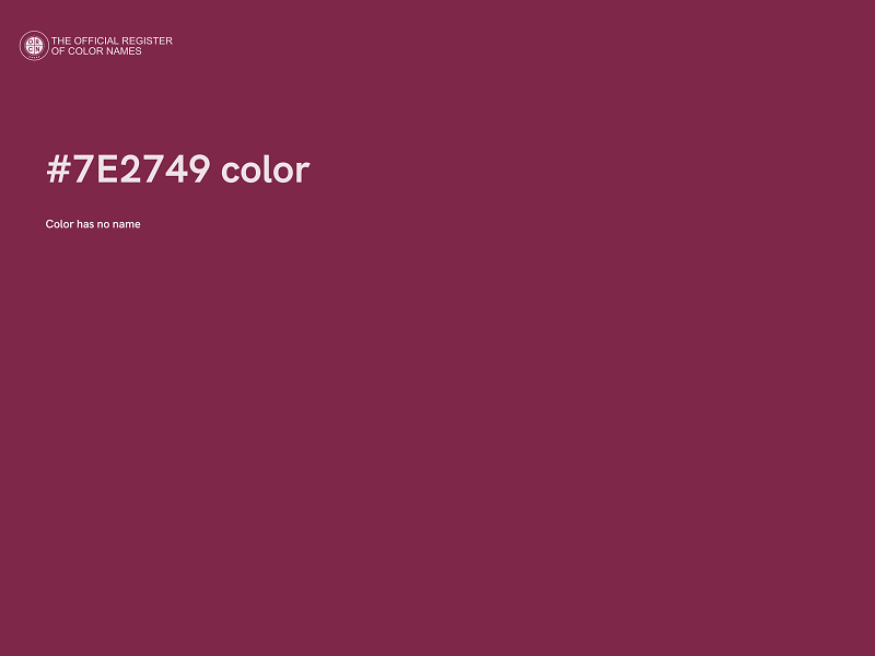 #7E2749 color image