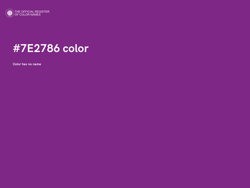 #7E2786 color image