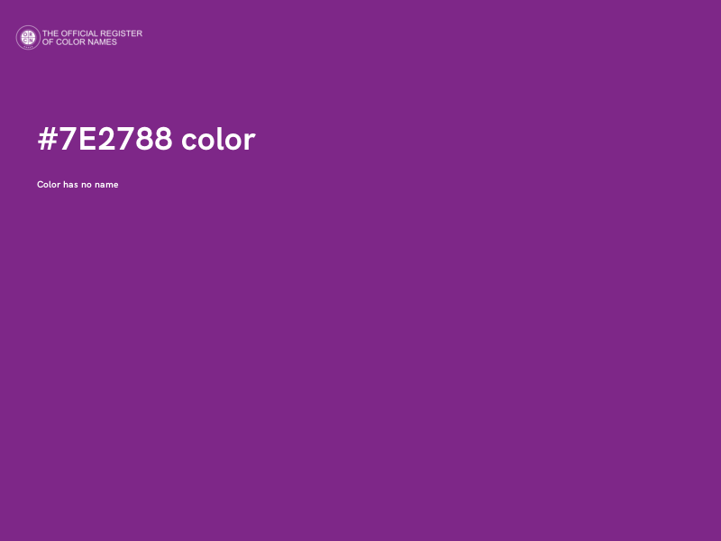 #7E2788 color image