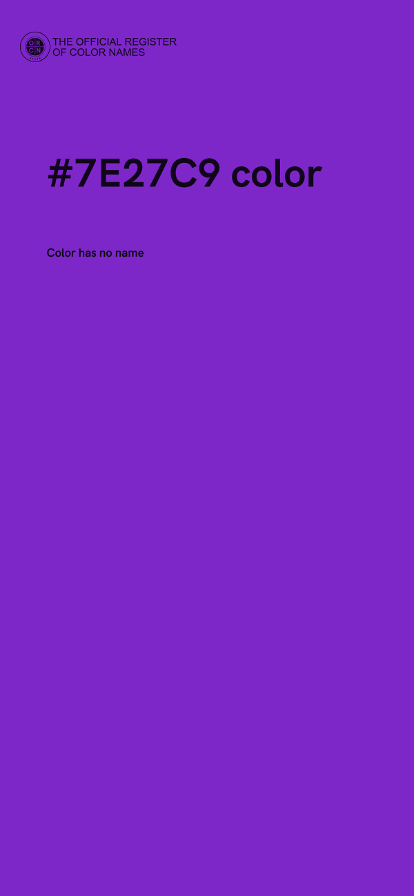 #7E27C9 color image