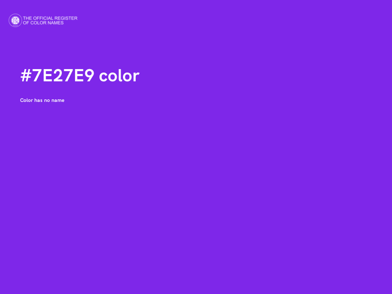 #7E27E9 color image