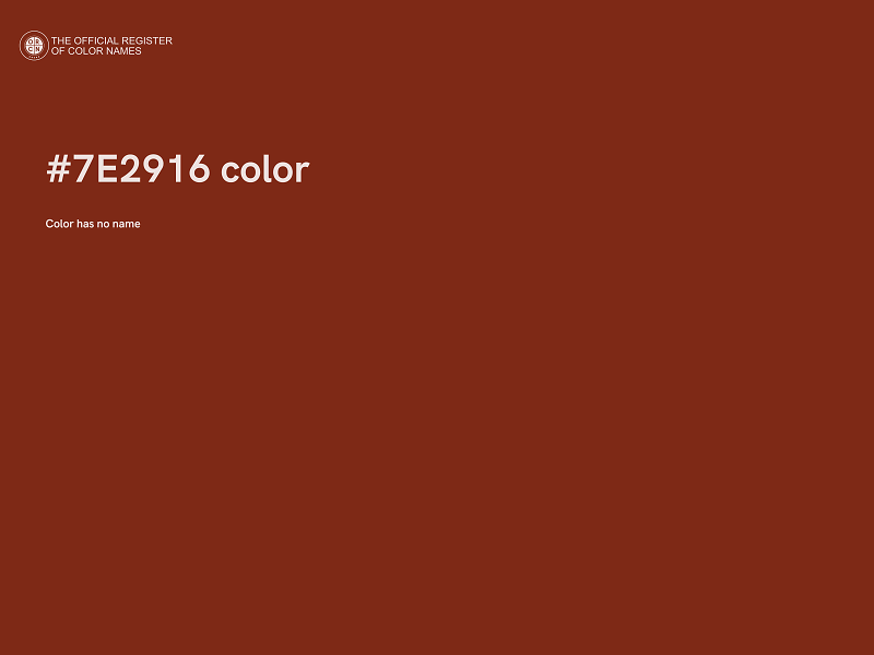 #7E2916 color image