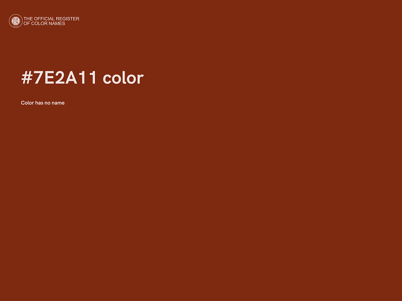 #7E2A11 color image