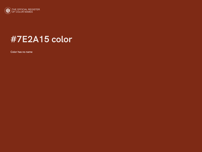 #7E2A15 color image