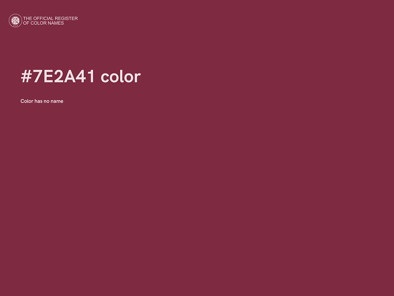 #7E2A41 color image