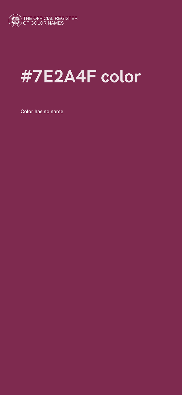 #7E2A4F color image