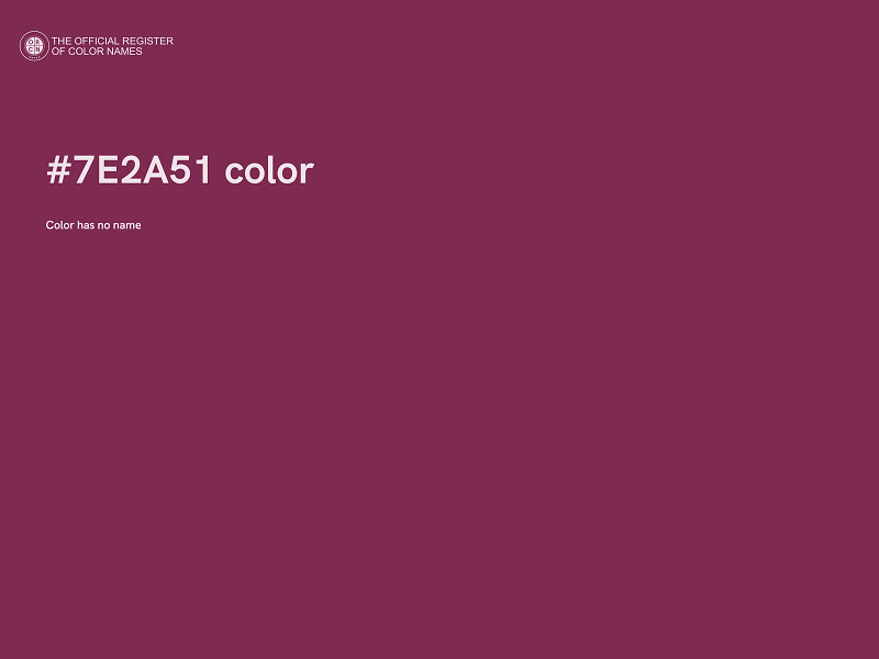 #7E2A51 color image