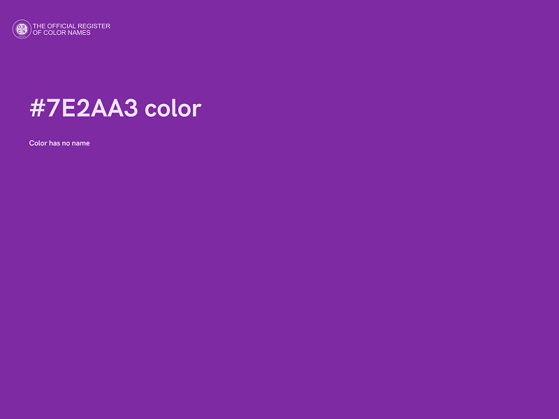 #7E2AA3 color image