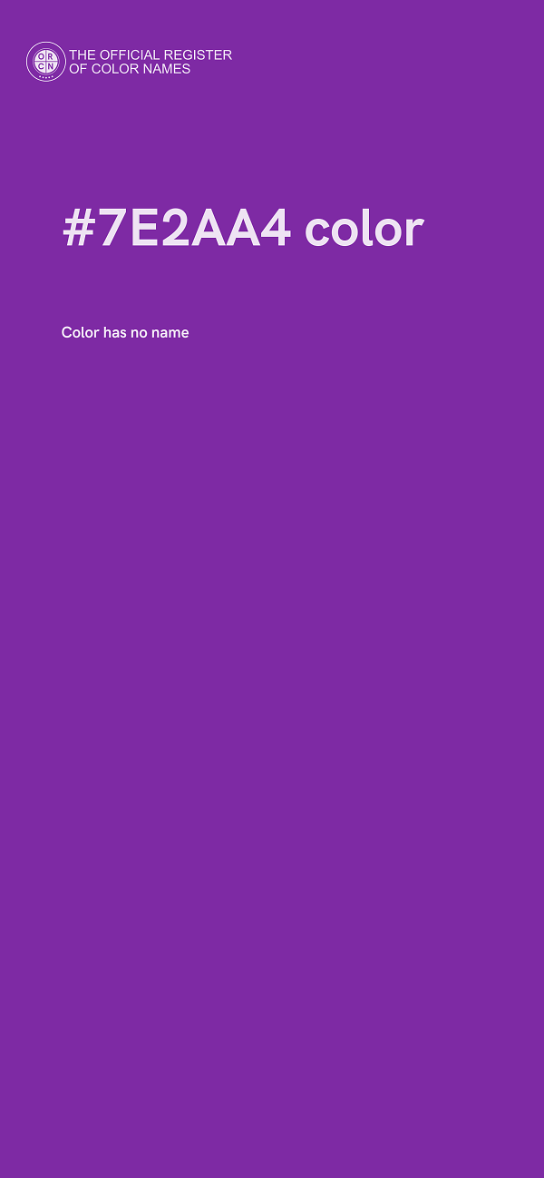 #7E2AA4 color image