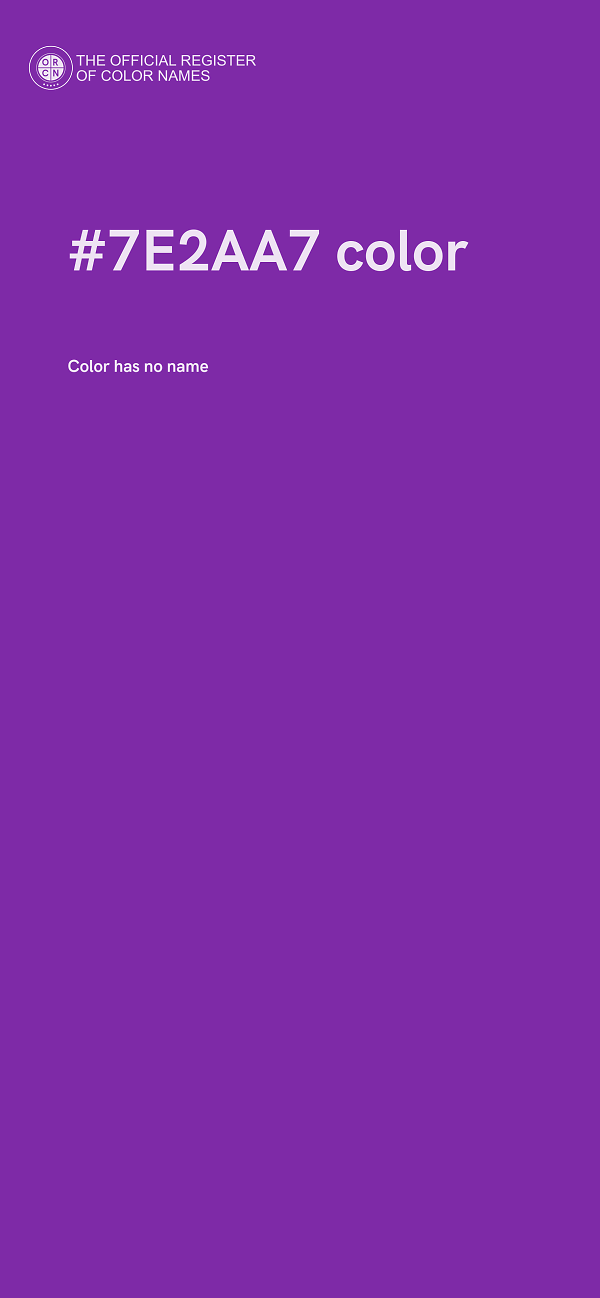 #7E2AA7 color image