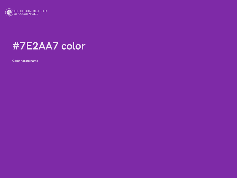 #7E2AA7 color image