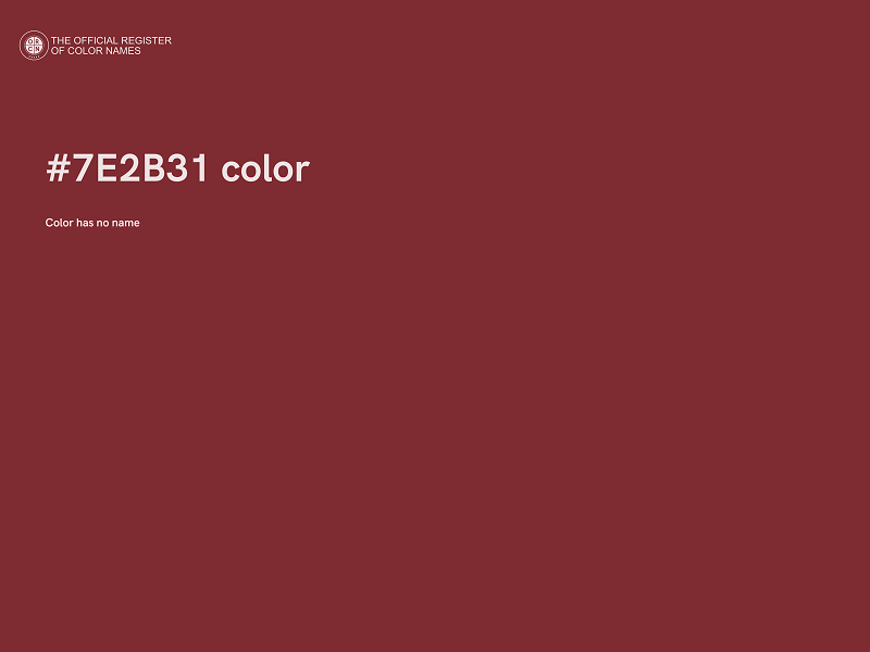 #7E2B31 color image