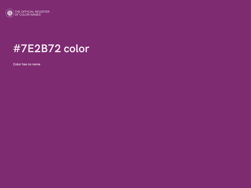 #7E2B72 color image