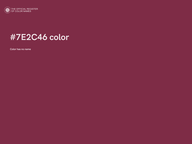 #7E2C46 color image