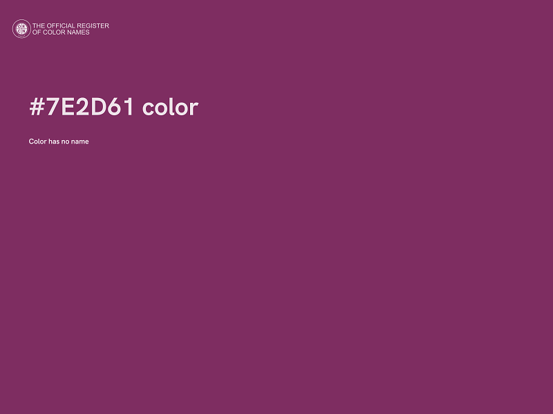 #7E2D61 color image